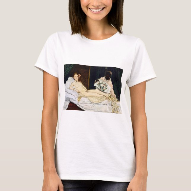 Olympia, Edouard Manet, 1863 T Shirt (Framsida)
