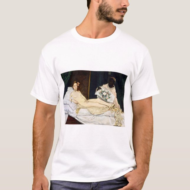 Olympia, Edouard Manet, 1863 T Shirt (Framsida)