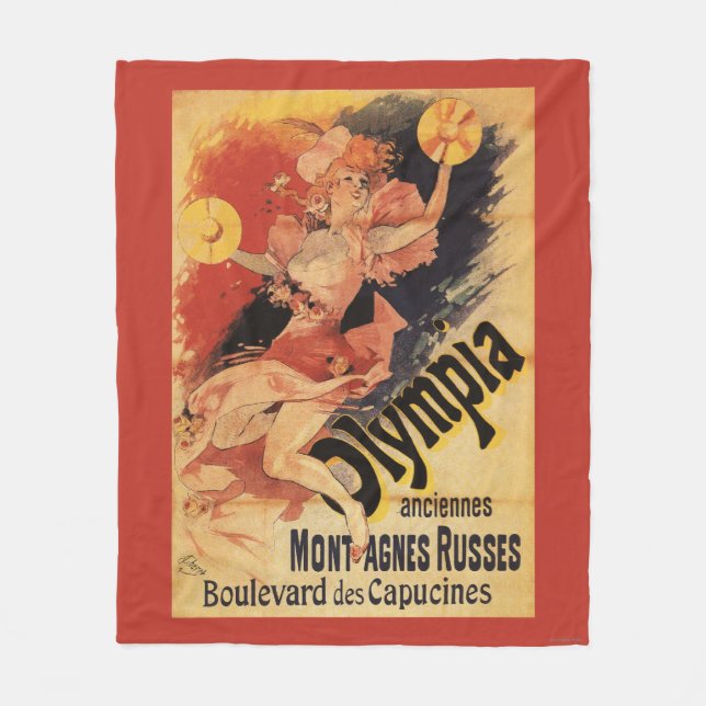 Olympia nattklubbflicka som kraschar Cymbals Fleecefilt (Framsidan)