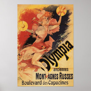 Olympia nattklubbflicka som kraschar Cymbals Poster