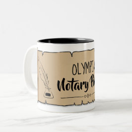 Olympia Notary Public Rulla Feather Quill Två-Tonad Mugg