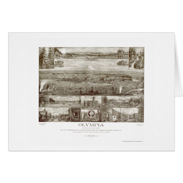 Olympia panorama- karta för WA - 1903 Hälsningskort (Framsidan Horizontal)