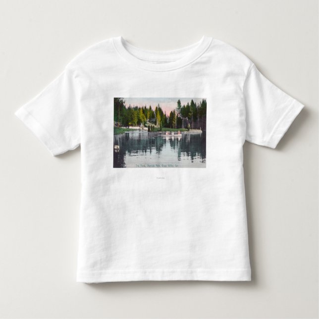 Olympia parkerar beskådar av damm, roddbåtplats t-shirt (Framsida)