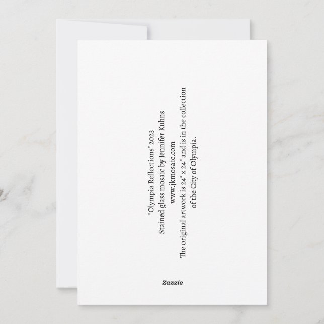 Olympia Reflection Mosaic Julkort (Baksida)