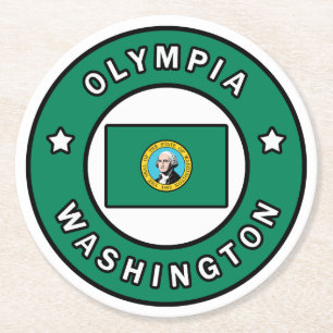 Olympia Washington Underlägg Papper Rund