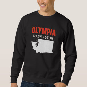Olympia Washington USA Delstat Amerika Resa Washin Lång Ärmad Tröja