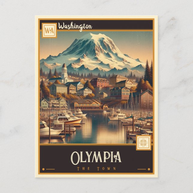 Olympia, Washington| Vintage-vykort Vykort (Framsida)