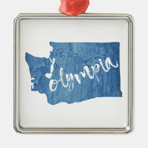 Olympia Washington Wood Grain Julgransprydnad Metall