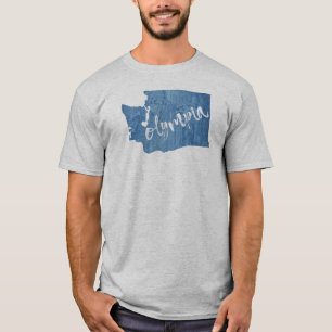 Olympia Washington Wood Grain T Shirt