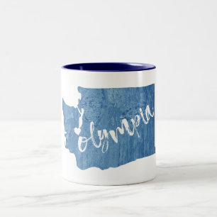 Olympia Washington Wood Grain Två-Tonad Mugg
