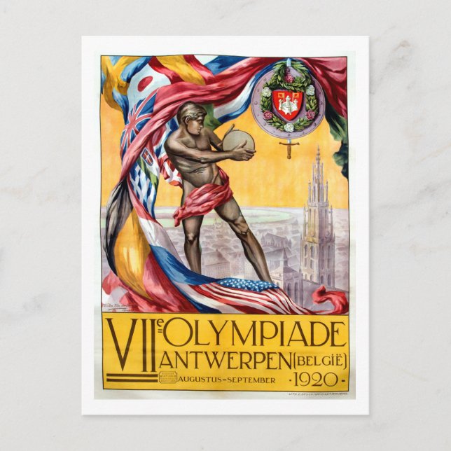 Olympiade Antwerpen Vykort (Framsida)