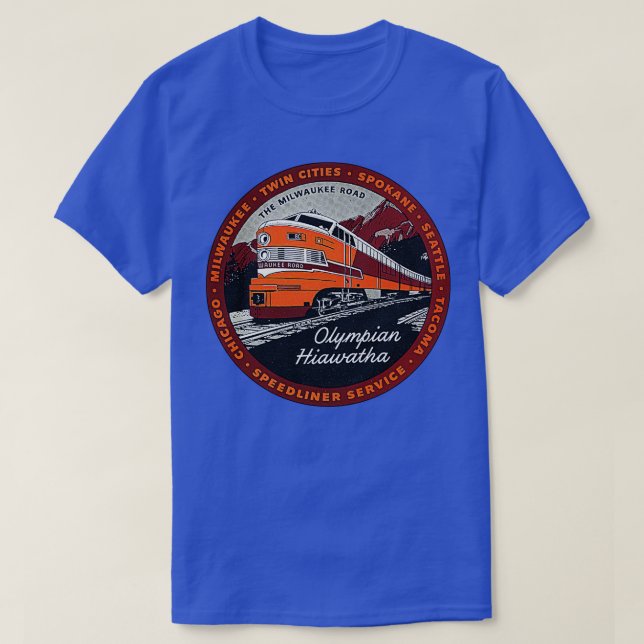 Olympian Hiawatha Milwaukee Road Speedliner Ra T Shirt (Design framsida)