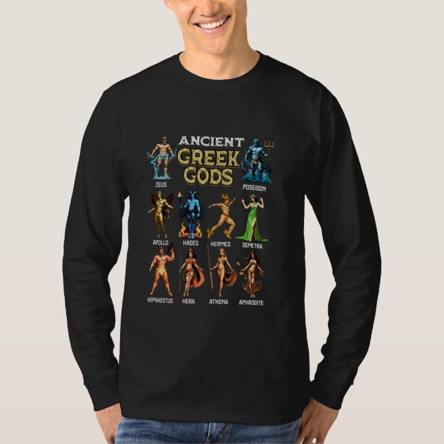 Olympians Ancient Greek Gods Greek Life Greek Myth T Shirt (Framsida)