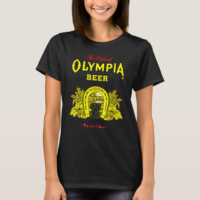 Olympias Beer Prated Retro Essential För manar Wom T Shirt (Framsida)
