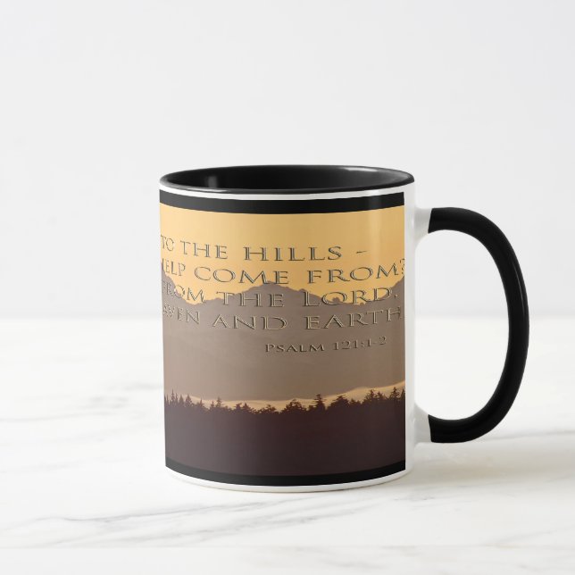 olympic berg med psalm121:1 - mugg 2 (Höger)