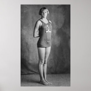 Olympic Champion Swimmer, 1920-talet Poster