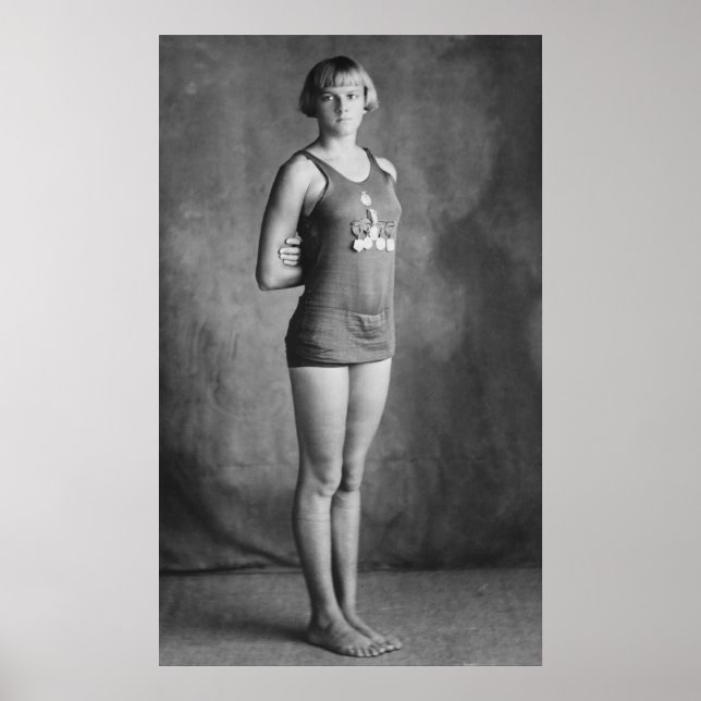 Olympic Champion Swimmer, 1920-talet Poster (Framsidan)