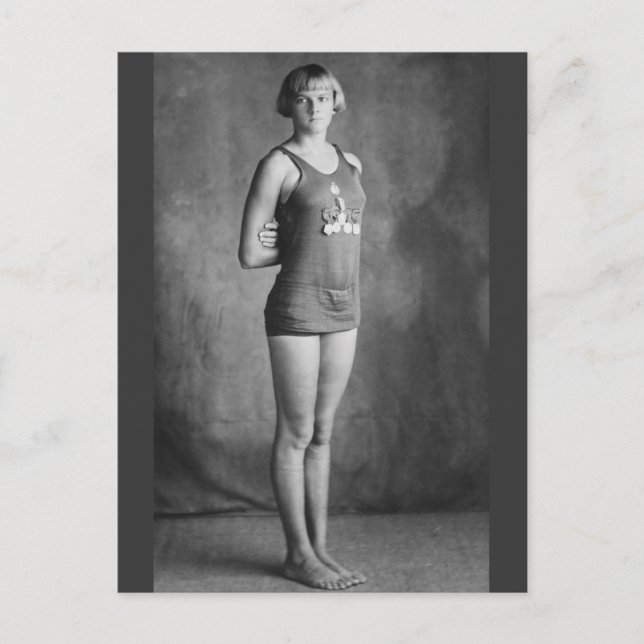 Olympic Champion Swimmer, 1920-talet Vykort (Framsida)