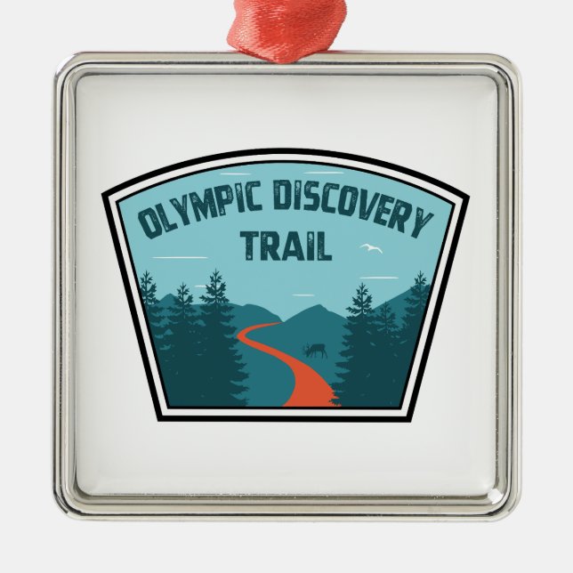 Olympic Discovery Trail Washington State Julgransprydnad Metall (Framsidan)