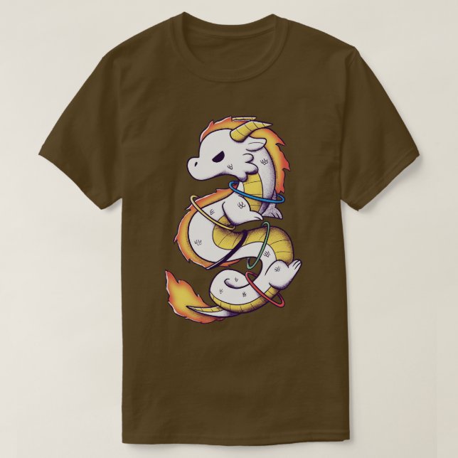 Olympic Flame Dragon T Shirt (Design framsida)