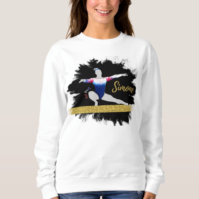 Olympic Gymnast Silhouette Art T Shirt (Framsida)