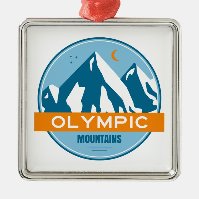 Olympic Mountains Washington Julgransprydnad Metall (Framsidan)