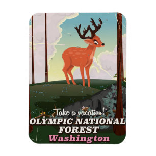 Olympic National Forest USA reseskylt Magnet
