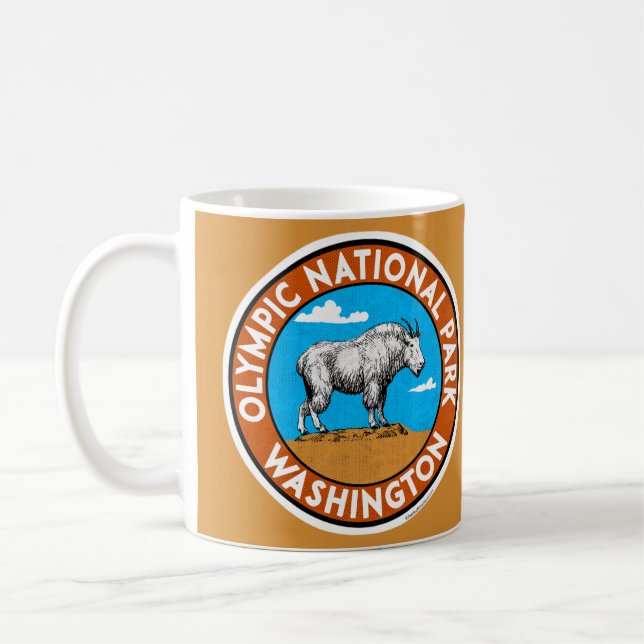Olympic National Park Emblem-mugg Kaffemugg (Vänster)