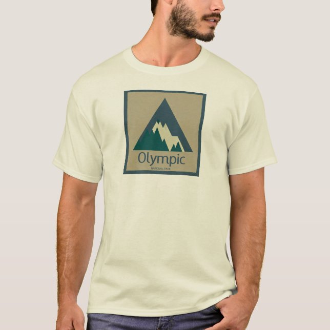 Olympic National Park Enkel stuga T Shirt (Framsida)