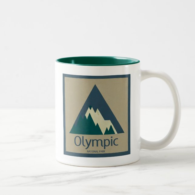Olympic National Park Enkel stuga Två-Tonad Mugg (Höger)