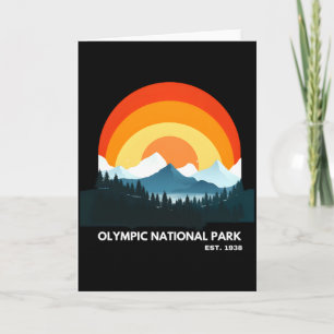 Olympic National Park Est 1938 Wa State T Shirt Kort