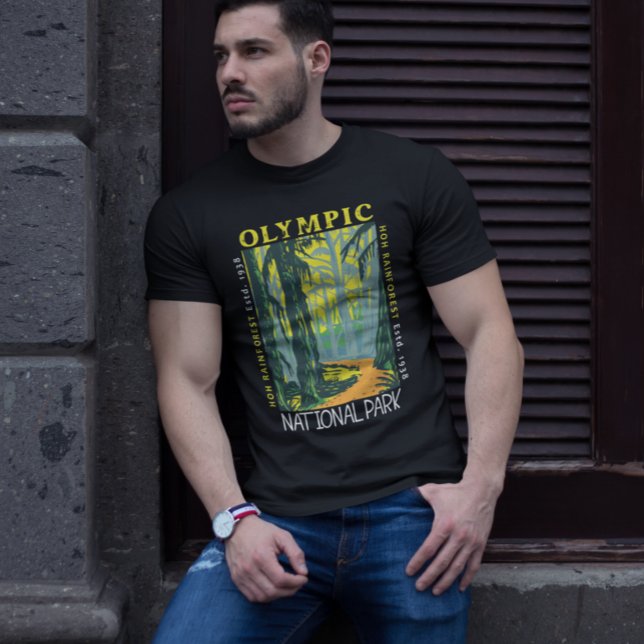 Olympic National Park Hoh Rainforest Distress T Shirt (Skapare uppladdad)