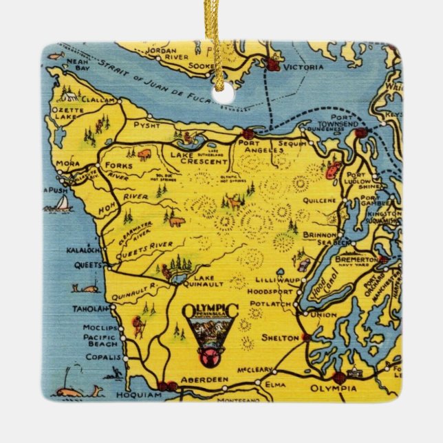 Olympic National Park  Julgransprydnad Keramik (Framsida)