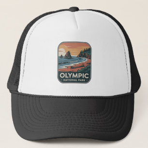 Olympic National Park Kustnära Vintage-märke Keps