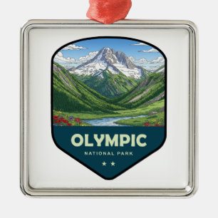 Olympic National Park-sköld Julgransprydnad Metall