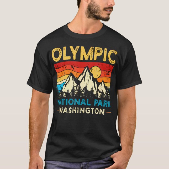 Olympic National Park Vintage T Shirt (Framsida)