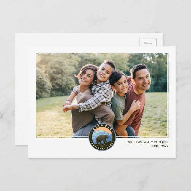 Olympic National Park Vykort (Fram/baksida)