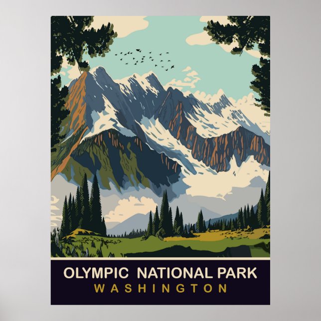 Olympic National Park, WA, Resa  Poster (Framsidan)