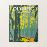 Olympic National Park Washington Hoh Rainforest Pussel<br><div class="desc">Konstruktion för olympiska vektorbilder. Parken sprider sig över flera olika ekosystem,  från de olympiska bergens dramatiska toppar till skogarna med gammal tillväxt.</div>
