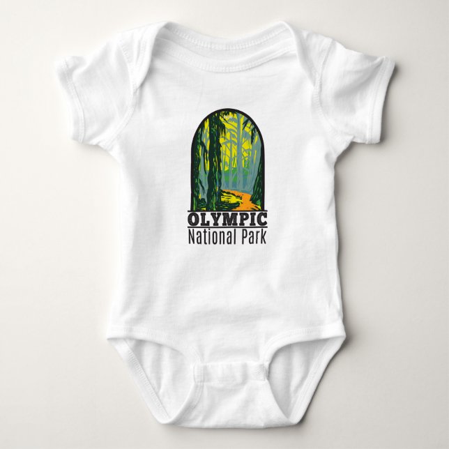 Olympic National Park Washington Hoh Rainforest T Shirt (Framsida)
