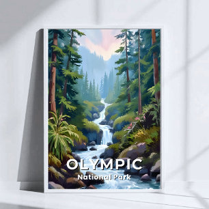 Olympic National Park Washington Resa Poster