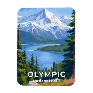 Olympic National Park Washington Resemålning Magnet