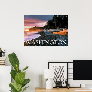 Olympic National Park Washington State Poster