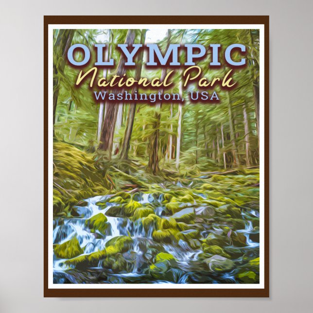 OLYMPIC NATIONAL PARK - WASHINGTON United STATER Poster (Framsidan)