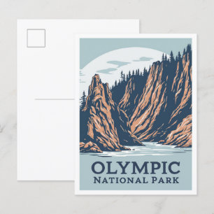 Olympic National Park Washington USA Travel Vykort