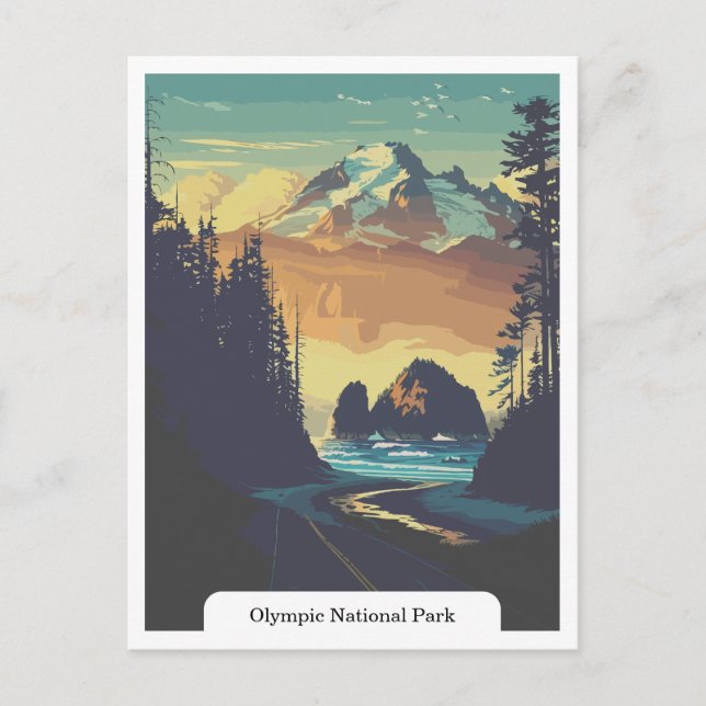 Olympic National Park, Washington USA Vykort (Framsida)