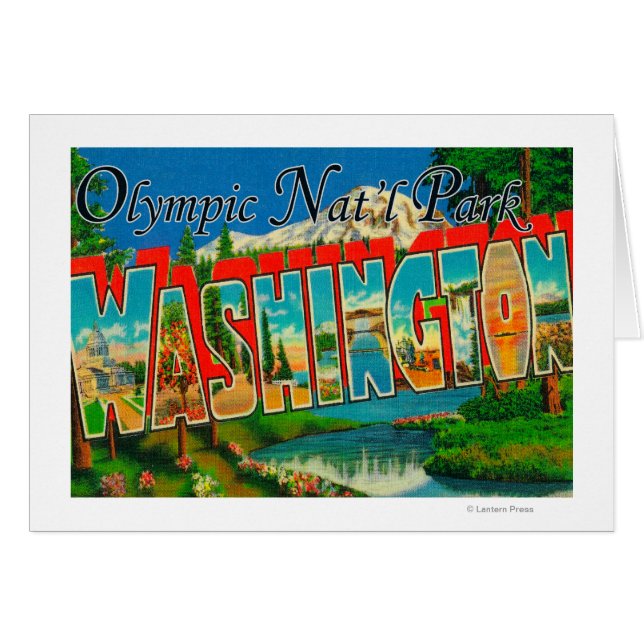 Olympic Nat'l Park, Washington Hälsningskort (Framsidan Horizontal)