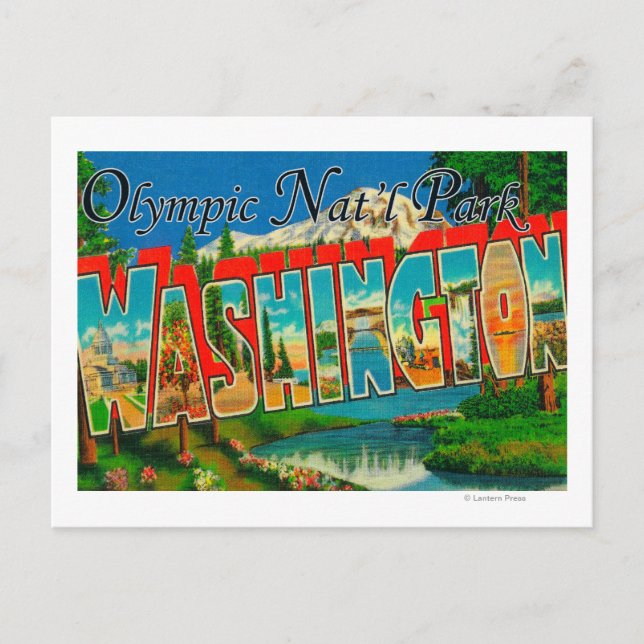 Olympic Nat'l Park, Washington Vykort (Framsida)