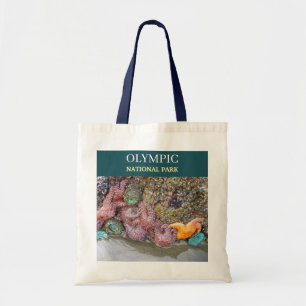 Olympic Ruby Beach tidvattenpool, sjöstjärna, havs Tygkasse