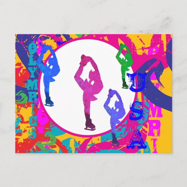 OLYMPIC SKATING  VYKORT (Framsida)